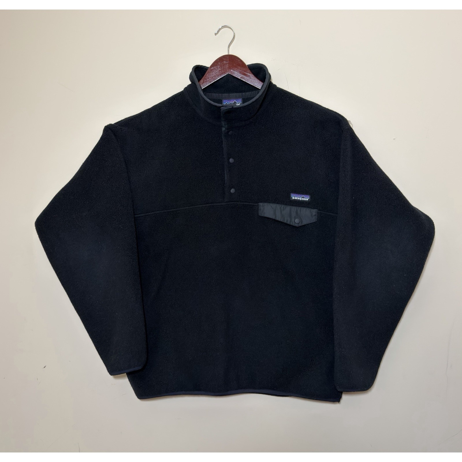 Rare Vintage Patagonia Synchilla Snap-T Pullover Black Mens Large Fall 2000